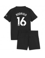 Manchester City Rodri Hernandez #16 Venkovní dres pro děti 2025-26 Krátký Rukáv (+ trenýrky)